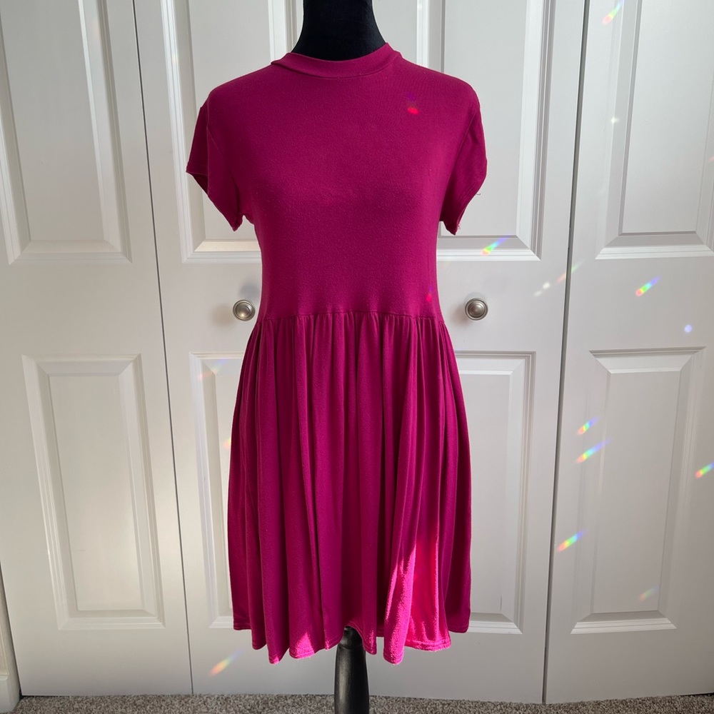 Missguided Fuschia Skater Dress